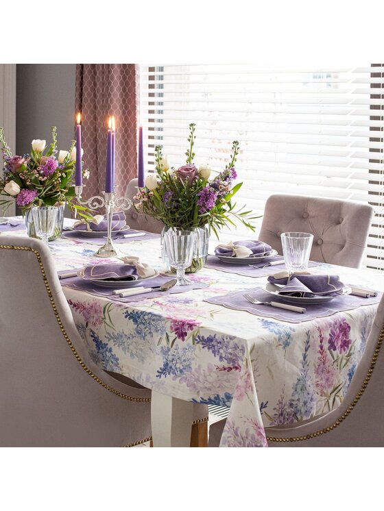Roseberry Home Roseberry Home Podkładka na stół haftowana Purple Onde Fioletowy