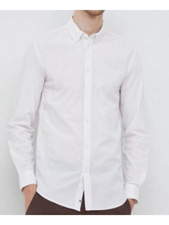 Pepe Jeans Pepe Jeans Košeľa PM307796 800 Biela Slim Fit