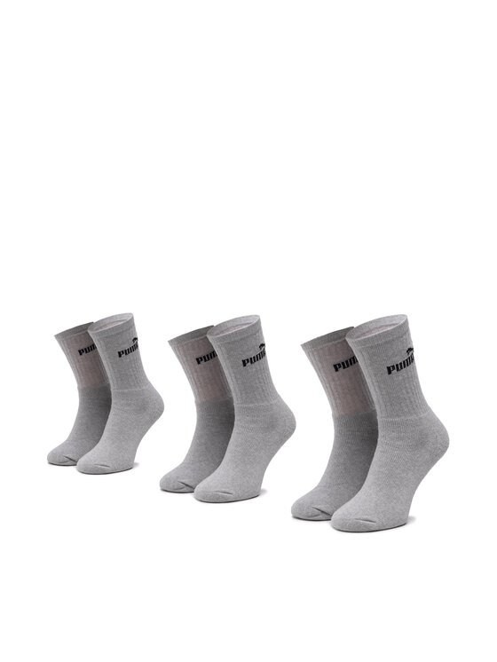 Puma Puma Комплект 3 чифта дълги чорапи мъжки 907934 r. 35/38 Сив