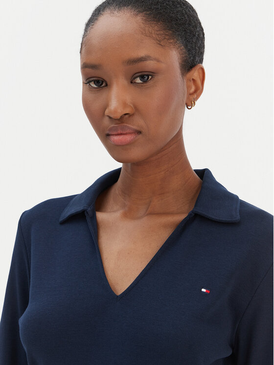 Tommy Hilfiger Tommy Hilfiger Bluse Modern Cody WW0WW47850 Dunkelblau Slim Fit