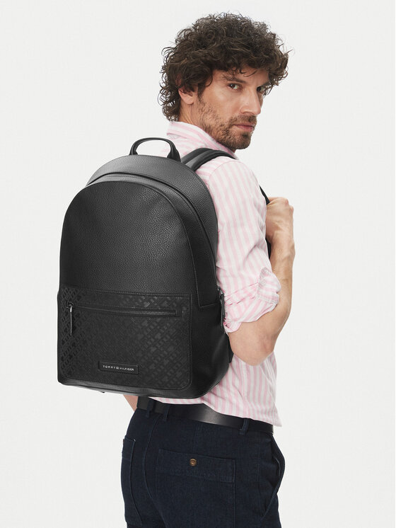 Tommy Hilfiger Tommy Hilfiger Ruksak Th Monogram Backpack AM0AM13208 Crna