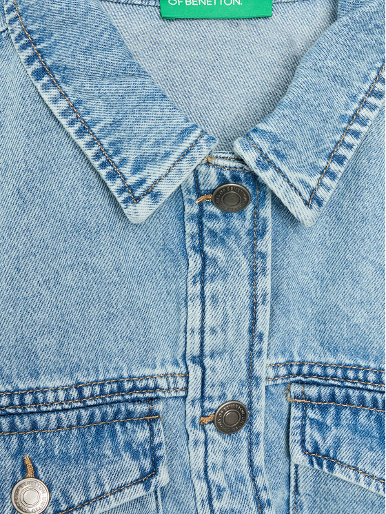 United Colors Of Benetton United Colors Of Benetton Kurtka jeansowa 25HHCN02E Błękitny Regular Fit