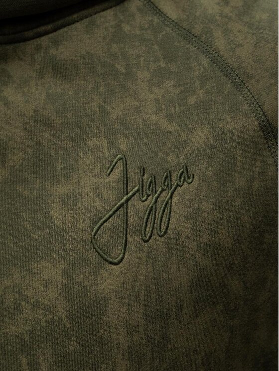 Jigga Wear Jigga Wear Bluza Szeroka luźna acid wash 131037 Zielony Oversize
