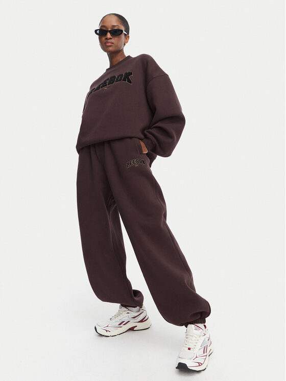 Reebok Reebok Долнище анцуг Iza RK25687CCW Тъмнокафяв Regular Fit