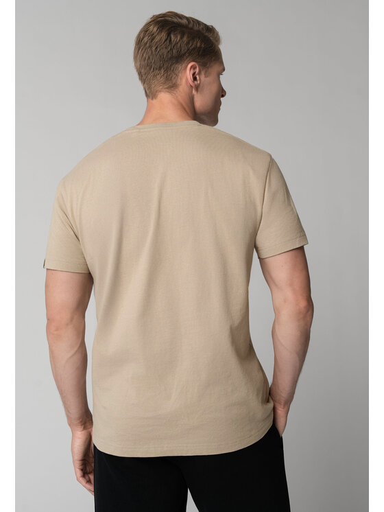 Volcano Volcano T-Shirt T-FIT Beżowy Regular Fit