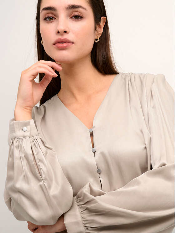 Kaffe Kaffe Majica Kalaura 10507787 Siva Loose Fit