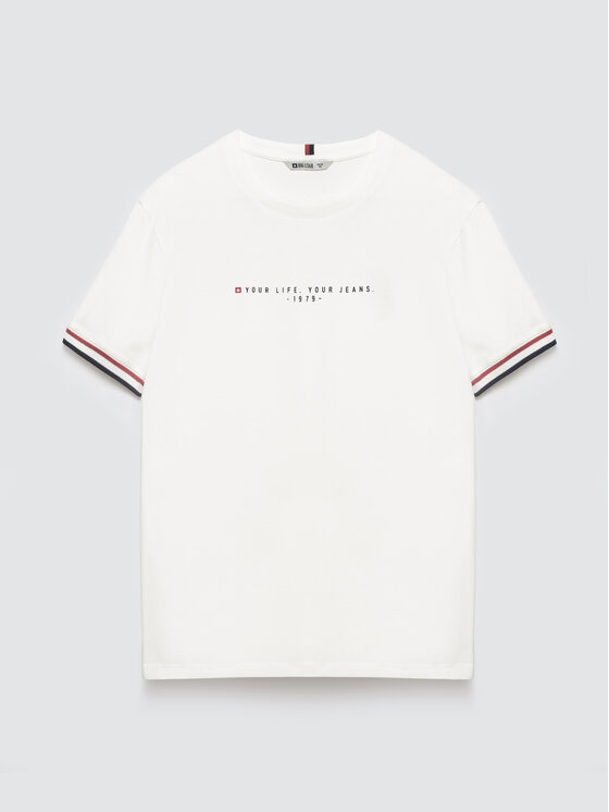 BIG STAR BIG STAR T-Shirt BORTOR Biały Basic Fit
