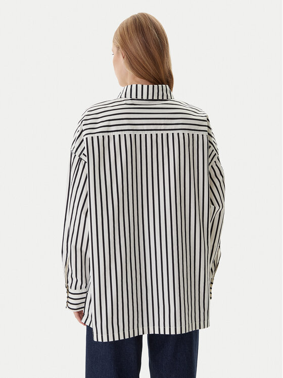 Mustang Mustang Camicia Salinas 1016729 Écru Oversize