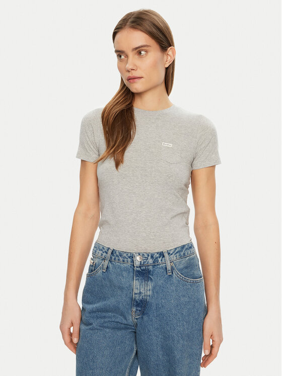 Guess Jeans Guess Jeans T-Shirt W5RI52 J1314 Szary Regular Fit