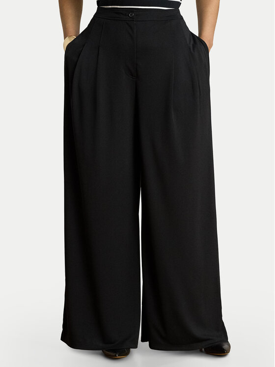 LAUREN RALPH LAUREN LAUREN RALPH LAUREN Spodnie materiałowe Chabrell 200980217001 Czarny Wide Leg