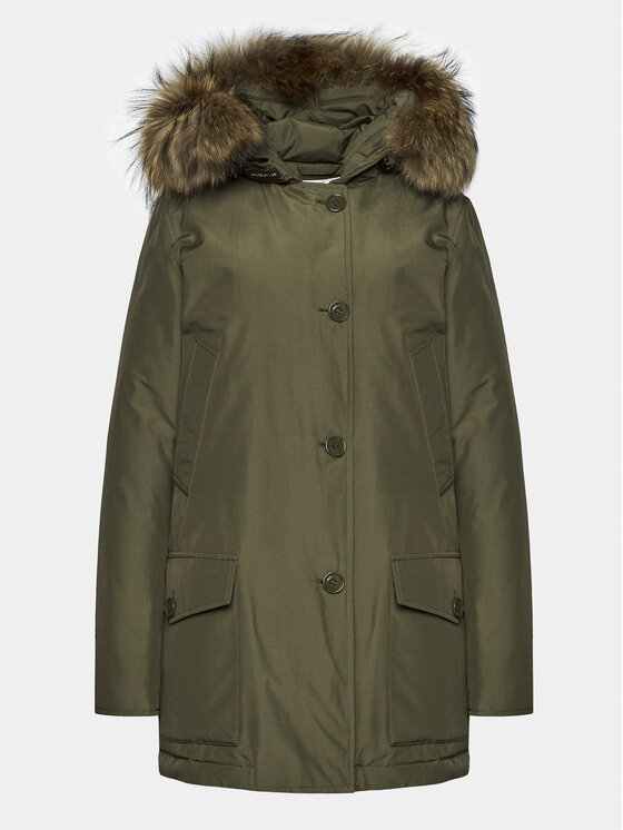 Woolrich Woolrich Μπουφάν πουπουλένιο Arctic Raccoon CFWWOU0538FRUT0001 Πράσινο Regular Fit