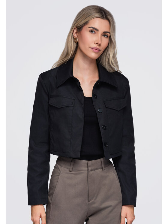Ombre Ombre Marynarka OW-BL-E0007 Czarny Slim Fit