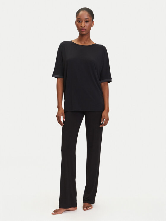 BOSS BOSS Pyjama-T-Shirt Sheen 50545569 Schwarz Relaxed Fit