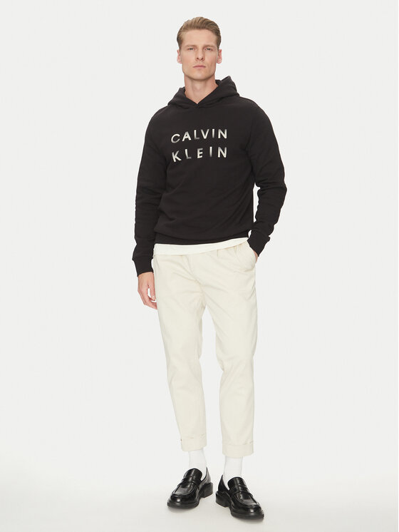 Calvin Klein Calvin Klein Džemperis Enlarged Logo K10K114261 Juoda Regular Fit