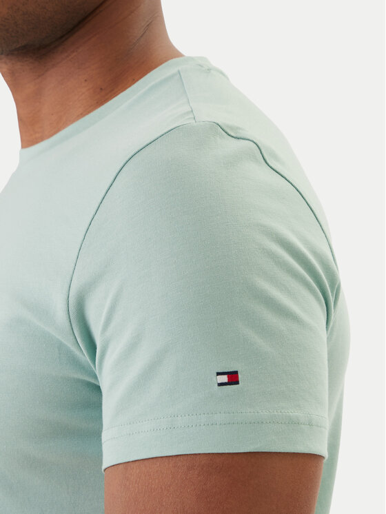 Tommy Hilfiger Tommy Hilfiger Tričko Logo MW0MW11797 Zelená Regular Fit