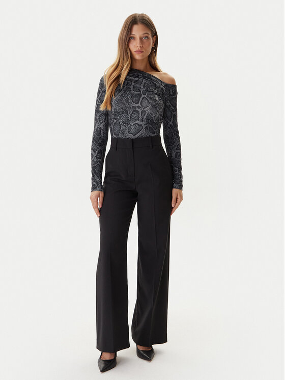 Guess Guess Bluză W5BP08 K1492 Gri Slim Fit