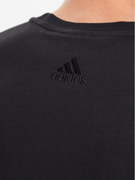 adidas adidas Tričko Essentials Single Jersey Big Logo T-Shirt IJ8582 Čierna Regular Fit