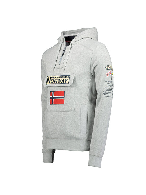 Geographical Norway Geographical Norway Bluza WW2844H/GN-BLENDED GREY Szary Reglan Fit