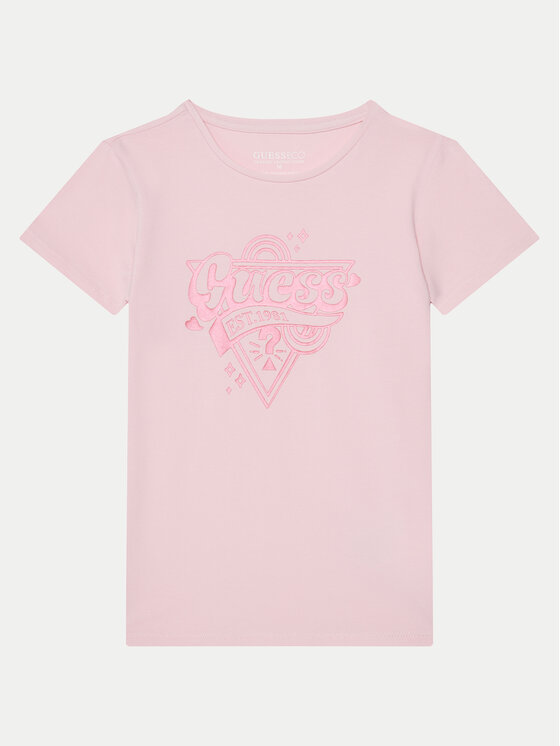 Guess Guess Tričko J5RI02 K6YW4 Ružová Regular Fit