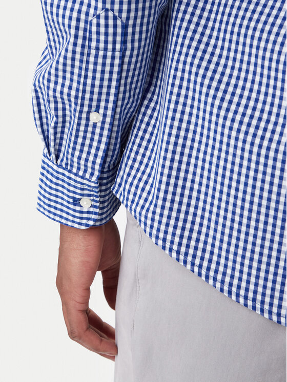 Tommy Hilfiger Tommy Hilfiger Cămașă Gingham MW0MW41713 Albastru Regular Fit