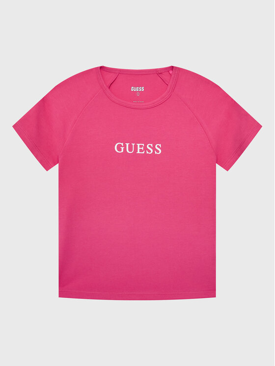 Guess Tričko J3RI34 KABR0 Ružová Regular Fit