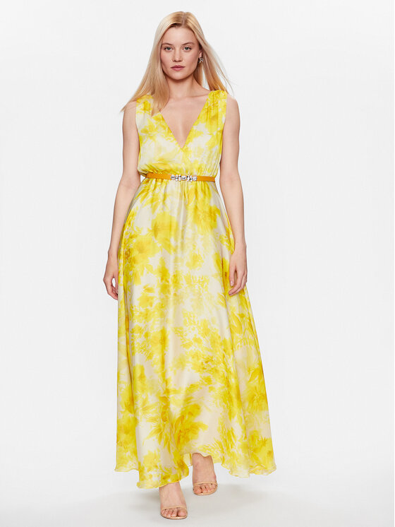 Liu Jo Liu Jo Abendkleid CA3416 T2514 Gelb Regular Fit