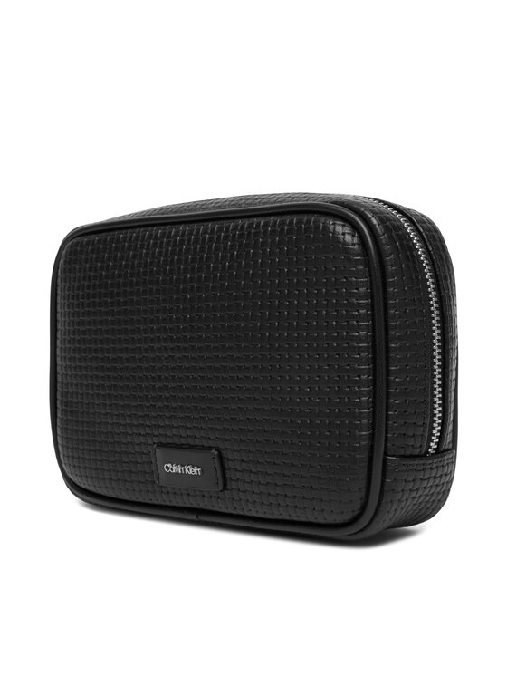 Calvin Klein Calvin Klein Плоска сумка Embossed Woven Zip Pouch LV04D1111G Чорний