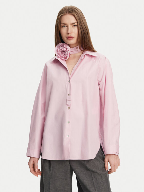 Marella Marella Cămașă Von 2513111014 Roz Relaxed Fit