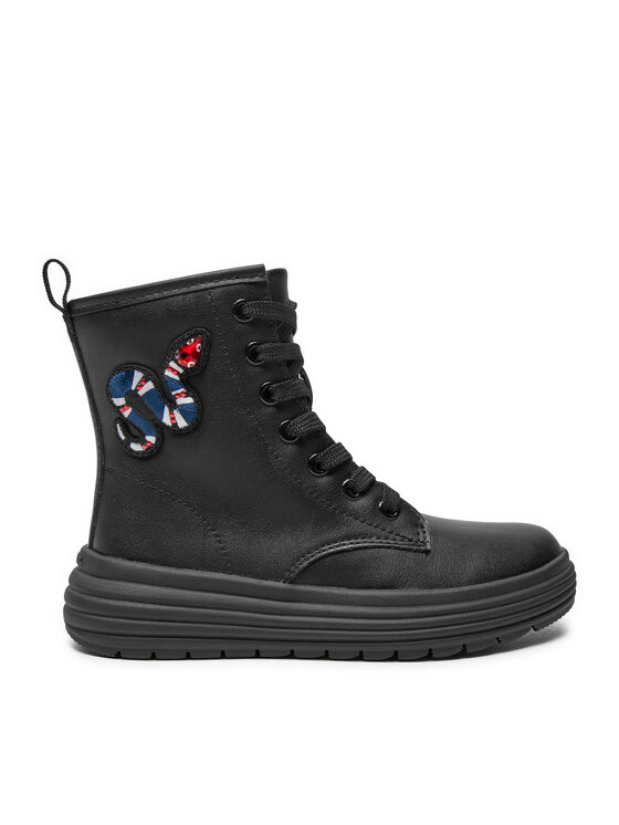 Geox Čižmy J Phaolae Girl J46ETD 000BC C9999 M Čierna