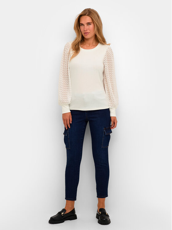 Kaffe Kaffe Bluse Serena 10508116 Écru Regular Fit