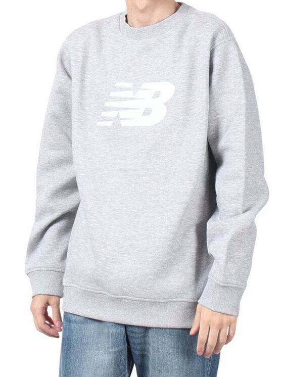 New Balance New Balance Bluza MT43905AG Szary Standard Fit