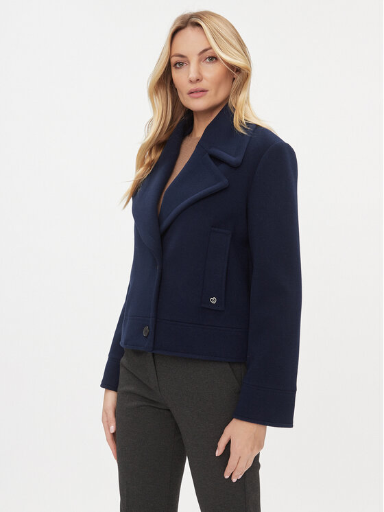 Please Please Übergangsjacke K493OBAIOC Blau Regular Fit