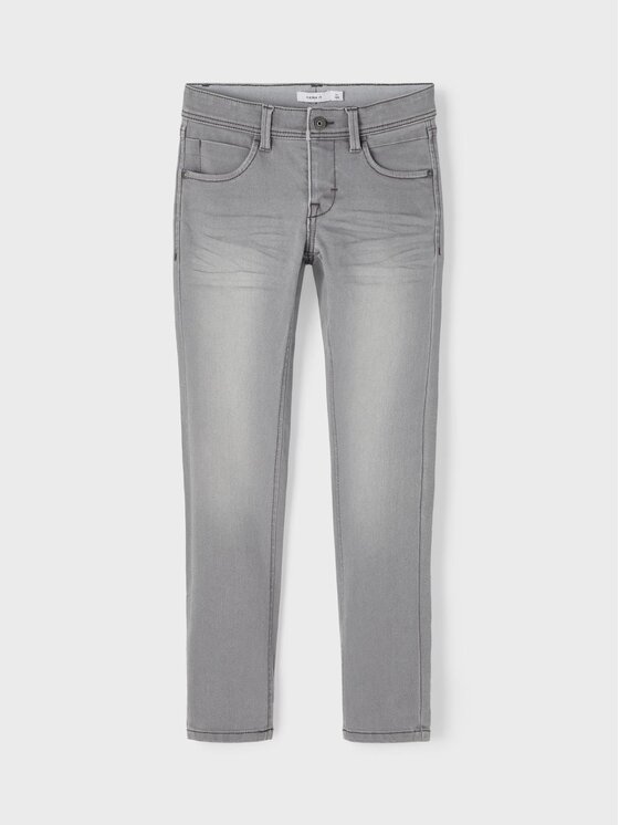 NAME IT NAME IT Jeansy 13190372 Szary Slim Fit