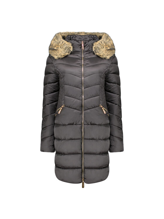 Geographical Norway Geographical Norway Parka WZ7484F/GN-BLACK Czarny Fitted Fit