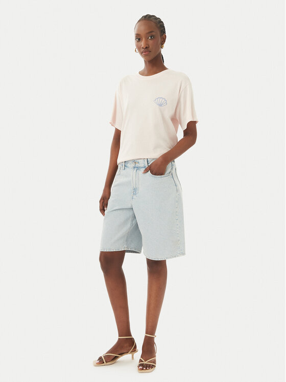 ONLY ONLY T-Shirt Celine 15374989 Ανοιχτό ροζ Regular Fit