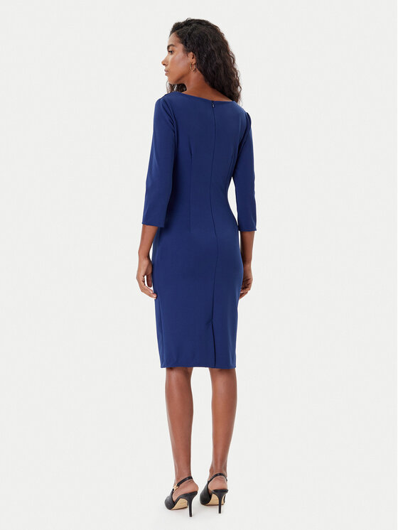 Rinascimento Rinascimento Kokteilinė suknelė CFC0126154003 Tamsiai mėlyna Slim Fit
