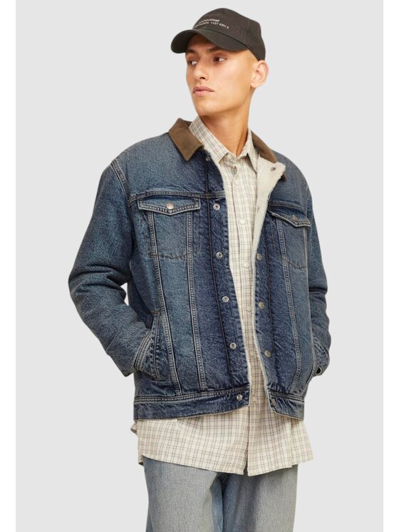 Jack&Jones Jack&Jones Giacca di pelle Jjijean Jjjacket W Sherpa Wi 200 Sn Blu To Fit