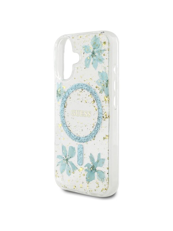 Guess Guess Etui na telefon Apple iPhone 16 Turkusowy