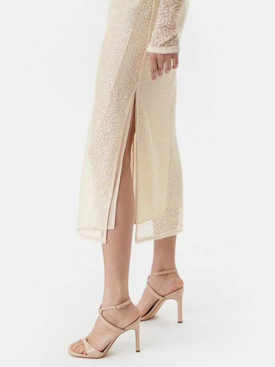 PINKO PINKO Rochie cocktail 104709 A2EX Bej Regular Fit