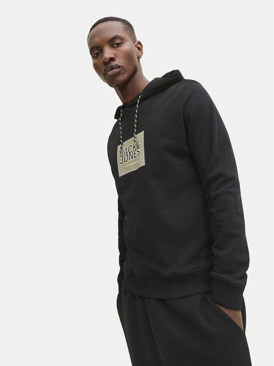 Jack & Jones Jack & Jones Majica dugih rukava Rain 12288098 Crna Regular Fit