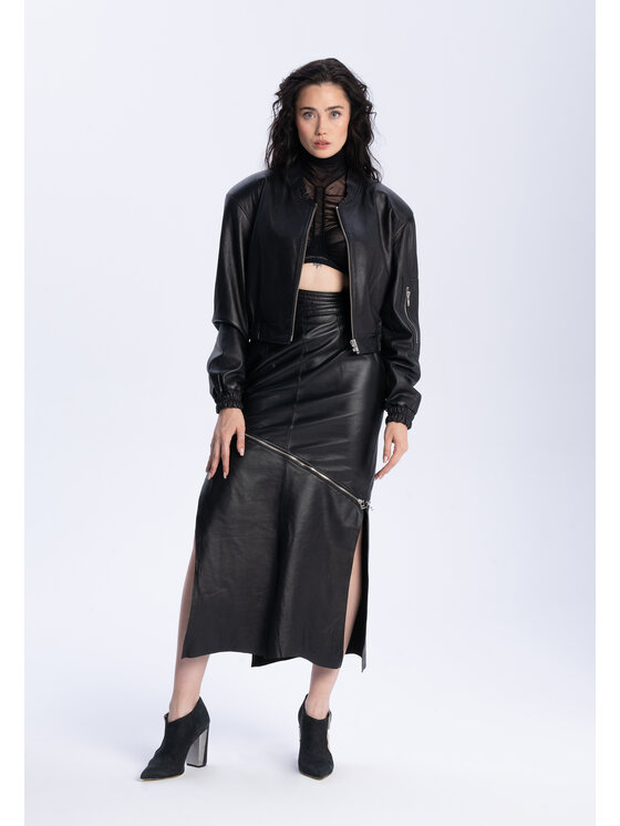 Mimika Mimika Kurtka damska Bomber Rumor Czarny Oversize