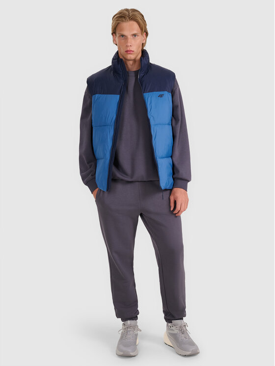 4F 4F Kamizelka APRES SKI Granatowy Regular Fit