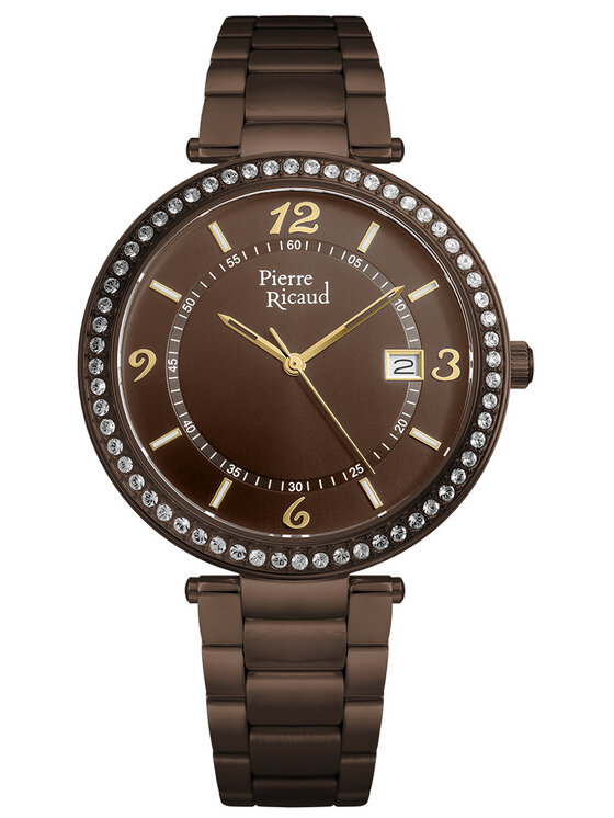 Pierre Ricaud Pierre Ricaud Hodinky P22003.015GQZ Hnědá
