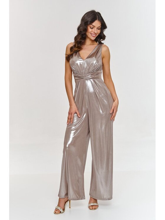 Makadamia Makadamia Kombinezon m885 Brązowy Loose Fit