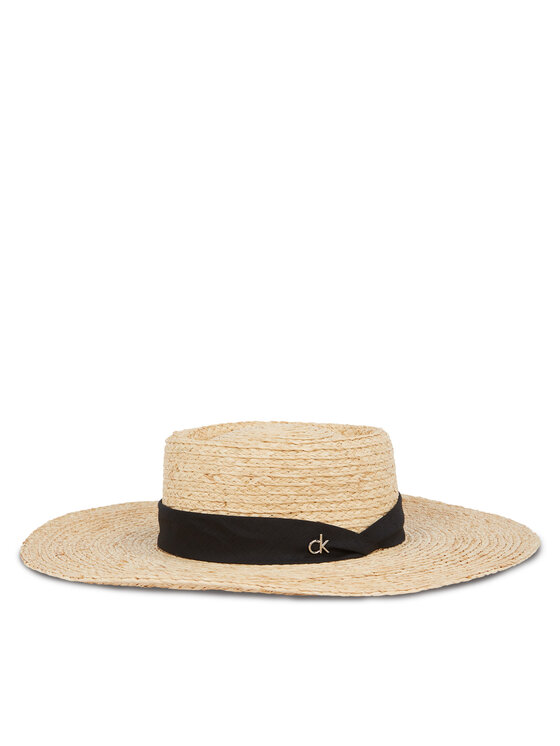 Calvin Klein Calvin Klein Šešir Ck Metal Linen Band Straw Hat K60K612915 Bež