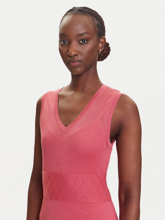 Fracomina Fracomina Kleid für den Alltag FJ25SD5003K54701 Korallenfarben Regular Fit
