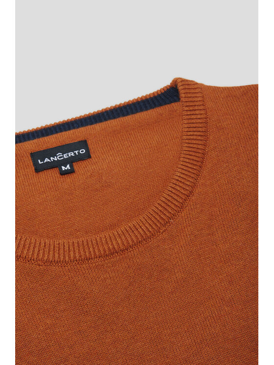 Lancerto Lancerto Sweter Simen SW073224000053 Brązowy Regular Fit