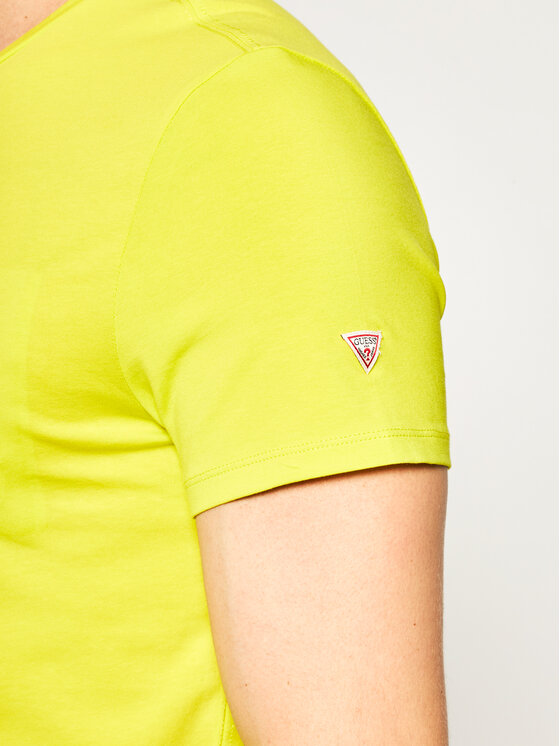 Guess Guess Marškinėliai M0GI63 J1300 Geltona Slim Fit