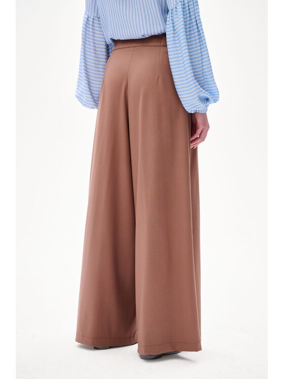 blue shadow blue shadow Spodnie damskie Vida Brązowy Regular Fit