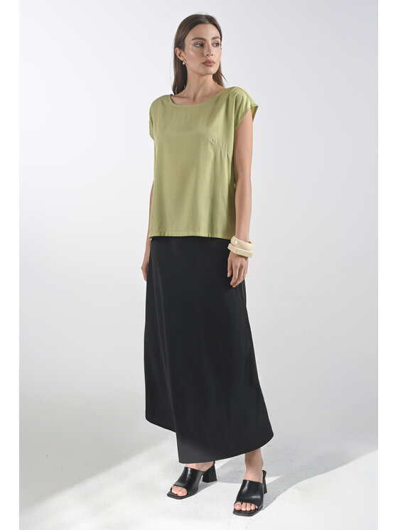 Femestage Femestage Blúzka Femestage NATURE SHADES BLU2290-008 Zelená Regular Fit